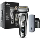 Braun Series 9 Pro Premium Rasierer Herren, Scherkopf, Elektrorasierer & Trimmer, PowerCase, Reinigungsstation, 60 Min Laufzeit, 9476cc, chrom