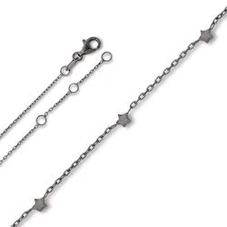 Fußkette ONE ELEMENT "Fußkettchen aus 925 Silber 25 cm", silber, Fußkettchen, Damen, Silber 925 (Sterlingsilber), Damen Silber Schmuck Rundankerkette