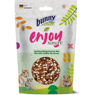 Bunny EnjoyNature Soldatenfliegenlarven-Mix | 90 g | Ergänzungsfuttermittel für Hamster, Zwerghamster, Farbmäuse, Rennmäuse & Ratten | Mit wertvollen Proteinen | 100% natürlich
