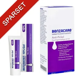 Benzaknen 10% + Benzacare Anti-pickel Feuchtigkeitspflege Spf30