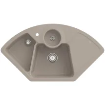 Villeroy & Boch Solo Eck 90 cm Keramikspüle almond Handbetätigung 1075 x 600 mm