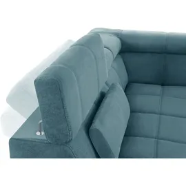 DOMO collection Wohnlandschaft Kunstleder U-Form 3-Sitzer Grün