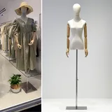 Jueraori Schaufensterpuppe Weiblich, Schneiderpuppe mit Holz Armen