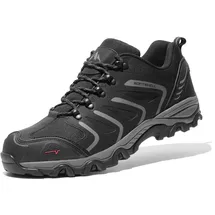NORTIV 8 Herren wasserdichte Wanderschuhe Low Top Leichte Outdoor Trekking Camping Trail Wanderschuhe,Size 44,Schwarz/Dunkel/Grau,160448_Low-E - 44 EU