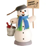 Kuhnert - Schneemann mit Schild Vorsicht Glatteis - ca. 13 cm - Made in Germany