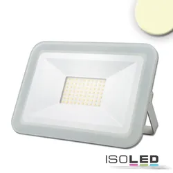 ISOLED LED Fluter PAD 50W, IP65, SMD, Alu-Druckguss, weiß, 50W 3000K 4870lm 120°, 100cm Kabel (offen) ISO-115110