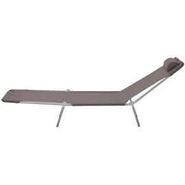Outsunny Sonnenliege 182 x 56 x 24,5 cm kaffebraun klappbar