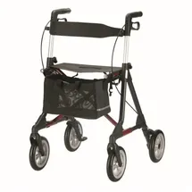 Eschenbach Russka Rollator Elan Plus - mit extra weichen Komfort Rädern anthrazit/dunkelrot