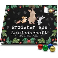 Mr. & Mrs. Panda Schoko Adventskalender Erzieher Leidenschaft - Schwarz - Geschenk, Großfamilie, Kindergärtner, Danke, Arbeitskollege, Vater und ... - Schwarz