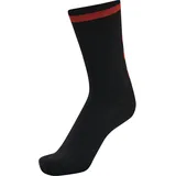 hummel Elite Indoor Low Pa socks, BLACK/CHERRY TOMATO, 39 EU