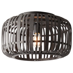 BRILLIANT Woodrow Deckenleuchte 40cm holz dunkel/schwarz Innenleuchten,Deckenleuchten,-dekorativ   1x A60, E27, 60W, geeignet für Normallampen (nicht enthalten)   Für LED-Leuchtmittel geeignet