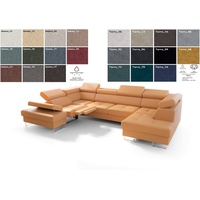Möbel für Dich Wohnlandschaft XXL Ecksofa Galayx Max2 Relax, mit Relaxfunktion, mit Schlaffunktion, mit Bettkasten weiß
