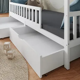 VitaliSpa Hausbett Franka 90 x 200 cm Massivholz weiß