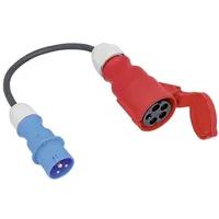 as - Schwabe AS Schwabe 61372 Strom Adapterkabel 16 A Schwarz 0.3 m H07RN-F 3G 2,5 mm2