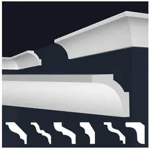 Marbet Design Stuckleiste E-12 weiß 20 St. 200 x 5 x 5 cm