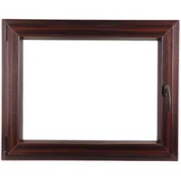 ALUCON Fenster 800x700 mm – Kunststofffenster 80x70 cm – Flügelfenster Innen Mahagoni/Außen Mahagoni – DIN Links