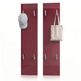 Vladon Garderobenpaneel Vladon 120 x 28 x 2 cm Bordeaux Hochglanz