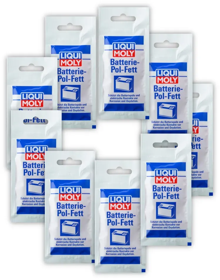 9x 10g LIQUI MOLY 3139 Batterie-Pol-Fett Spezial Fett Anti Korrosion