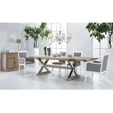 JVmoebel Esstisch JAFRA Ausziehbarer Esstisch aus Holz mit elegantem Design (Packung, 1-St., Tisch), Made in Europa braun