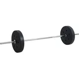 ESTEXO Hantelstange mit Gewichten 20 kg Set Langhantelstange 150 cm Hantelset Hantelscheiben 2X 10 kg Gewichte Langhanteln Hanteln