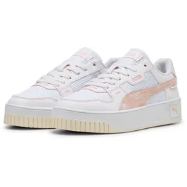 Puma Carina Street Lux Crafted Flowers Damen Plateau-Sneaker White/Rose Quartz 40