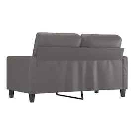 vidaXL 2-Sitzer-Sofa Grau 120 cm Kunstleder