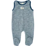 Lilano, Baby/Frühchen Strampler mit Fuß, 100% Wolle (kbT) (Marine geringelt, 50) - 50