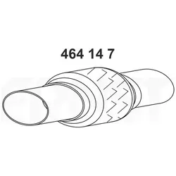 ERNST Flexrohr, Abgasanlage Reparaturrohr, Ruß-/Partikelfilter Abgasanlage,Reparaturrohr, mit Rohrstutzen für MERCEDES-BENZ 464147
