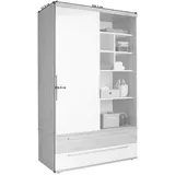 Paidi Eckkleiderschrank Fionn 164 x 207 cm Eiche braun-weiß