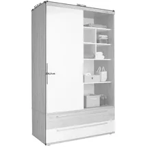 Paidi Eckkleiderschrank Fionn 164 x 207 cm Eiche braun-weiß