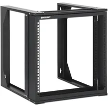 Intellinet Network Solutions Wandschrank 19" Open Frame 2 Stangen Flat Pack 9U Schwarz