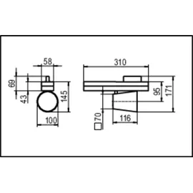 RIDI Homelight CIRQUA-L 1 Leuchtmittel Aluminium Glas