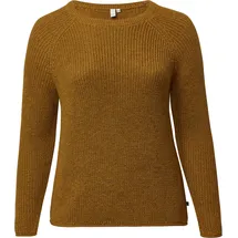 QS Melierter Strickpullover - braun - 54