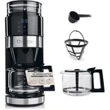 Barista Kaffeemaschine mit Mahlwerk | Filterkaffeemaschine mit Glaskanne Timer Touchdisplay Filter