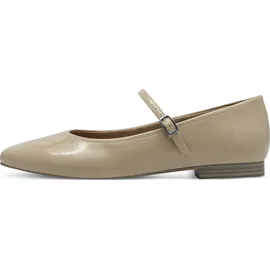 TAMARIS Ballerina Damen, Vegan Elegant beige,EU 38