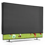 kwmobile 75" TV Abdeckung Indoor - Fernseher Hülle Bildschirmschutz Abdeckung - TV Bildschirm Staubschutzhülle - Fernsehabdeckung - Dunkelgrau