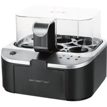EMERIO EB-123177.1 Eierkocher Antihaftbeschichtung, mit Messbecher, BPA-frei schwarz Silber