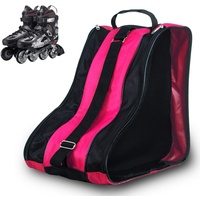GLAITC Rollschuhtasche, Rollertasche, Unisex, mit verstellbarem Schultergurt, Transporttasche für Schlittschuhe, für Damen, Herren, Kinder, Rosa