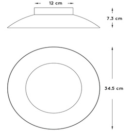 Lucide LED-Deckenleuchte Foskal in Weiß, Ø 34,5 cm