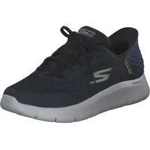 SKECHERS Go Walk Flex-New World Sneaker, Navy and Lime Textile/Synthetic, 43