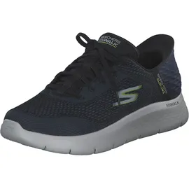 SKECHERS Go Walk Flex-New World Sneaker, Navy and Lime Textile/Synthetic, 43