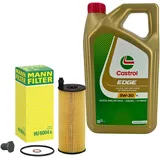 5L CASTROL EDGE 5W-30 M LL-04 + MANN Ölfilter für BMW 1er 3er 5er X1 X3 MINI N47