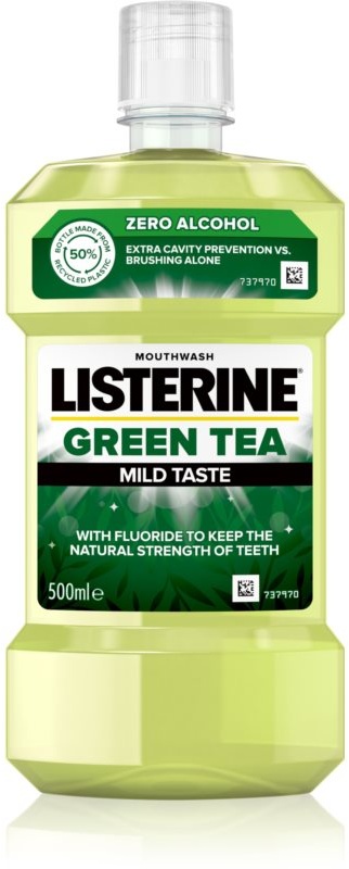 Listerine Green Tea Mundspülung zur Stärkung des Zahnschmelzes 500 ml