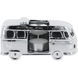 BRISA VW Collection - Volkswagen T1 Bulli Bus Teelicht-Kerzen-Halter Tischdeko aus Keramik 1:28 (Classic Bus/Silber)