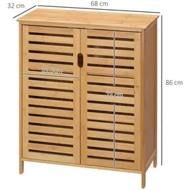 kleankin Badezimmerschrank 68 cm beige