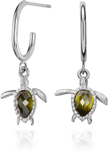 PAUL HEWITT - OHRRINGE HOOPS - TURTLE - silber