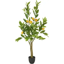 Kunstbaum CREATIV GREEN "Zitrone", grün, H:120cm, Kunststoff, Kunstpflanzen, mit detailgetreuer Gestaltung