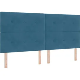 vidaXL Boxspringbett 100 x 200 cm Blau