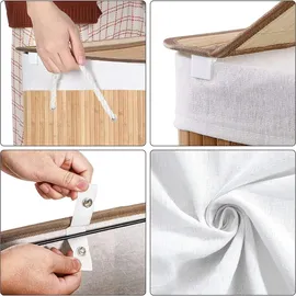 Songmics Wäschekorb mit Deckel