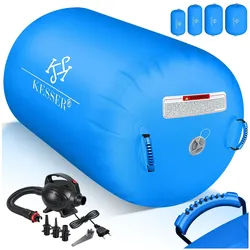 KESSER® Aufblasbare Air Roll Airtrack, Gymnastik-Rolle   inkl. Tragetasche & elektr. Luftpumpe   Barrel Gymnastik Tumbling   Yoga Gymnastik Rolle Gymnastikmatte, Fitnessrolle